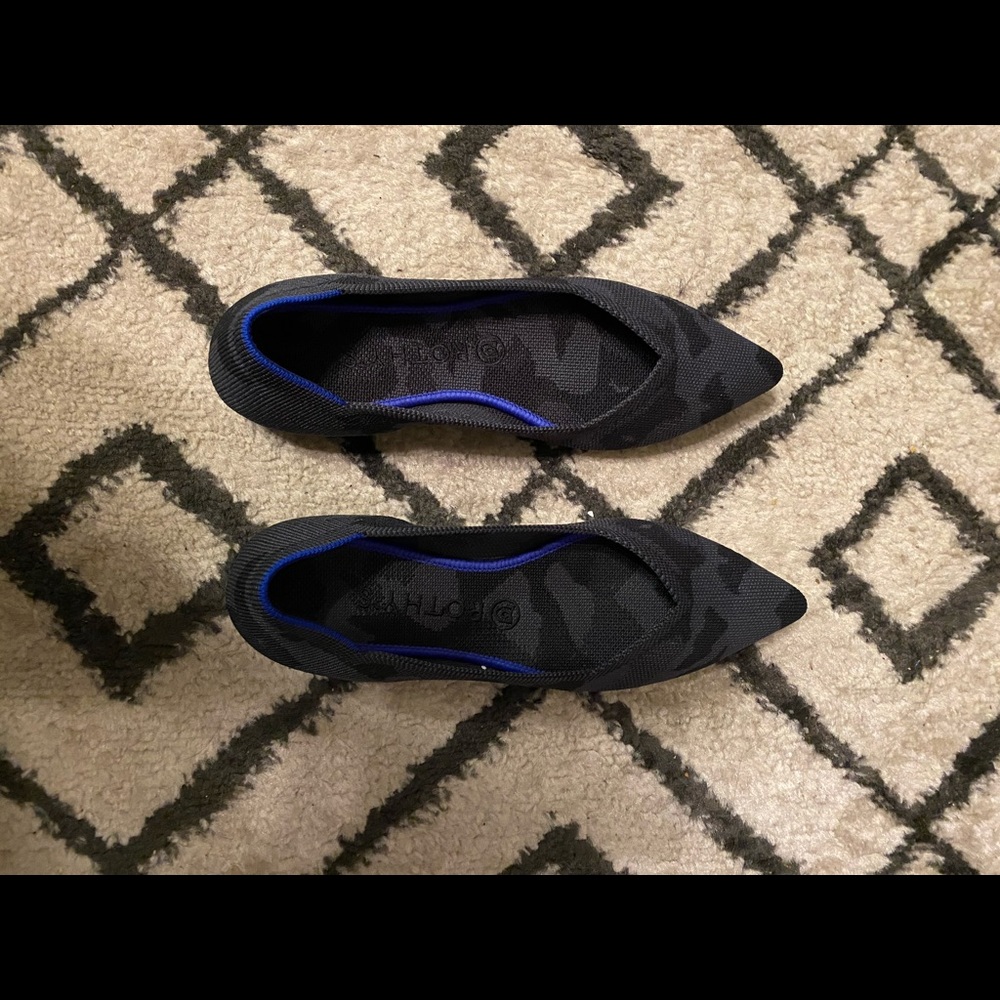 Rothy’s black camo points size 9.5